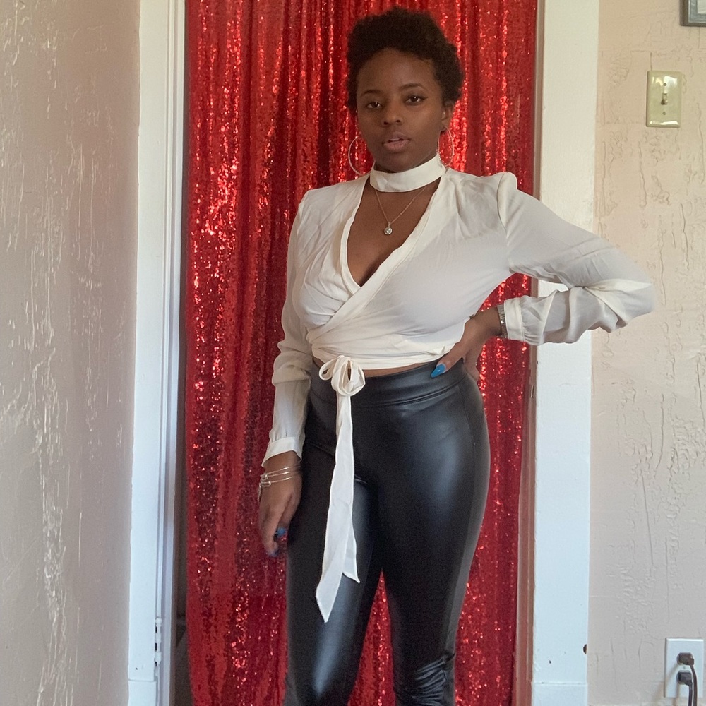 Dressy wrap top